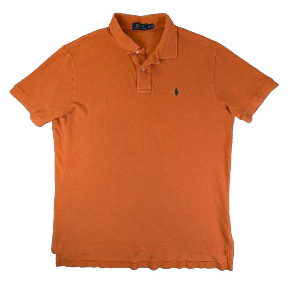 Ralph Lauren Polo Shirt Men's XL Short Sleeve Orange Preppy Casual 100% Cotton - Picture 1 of 8
